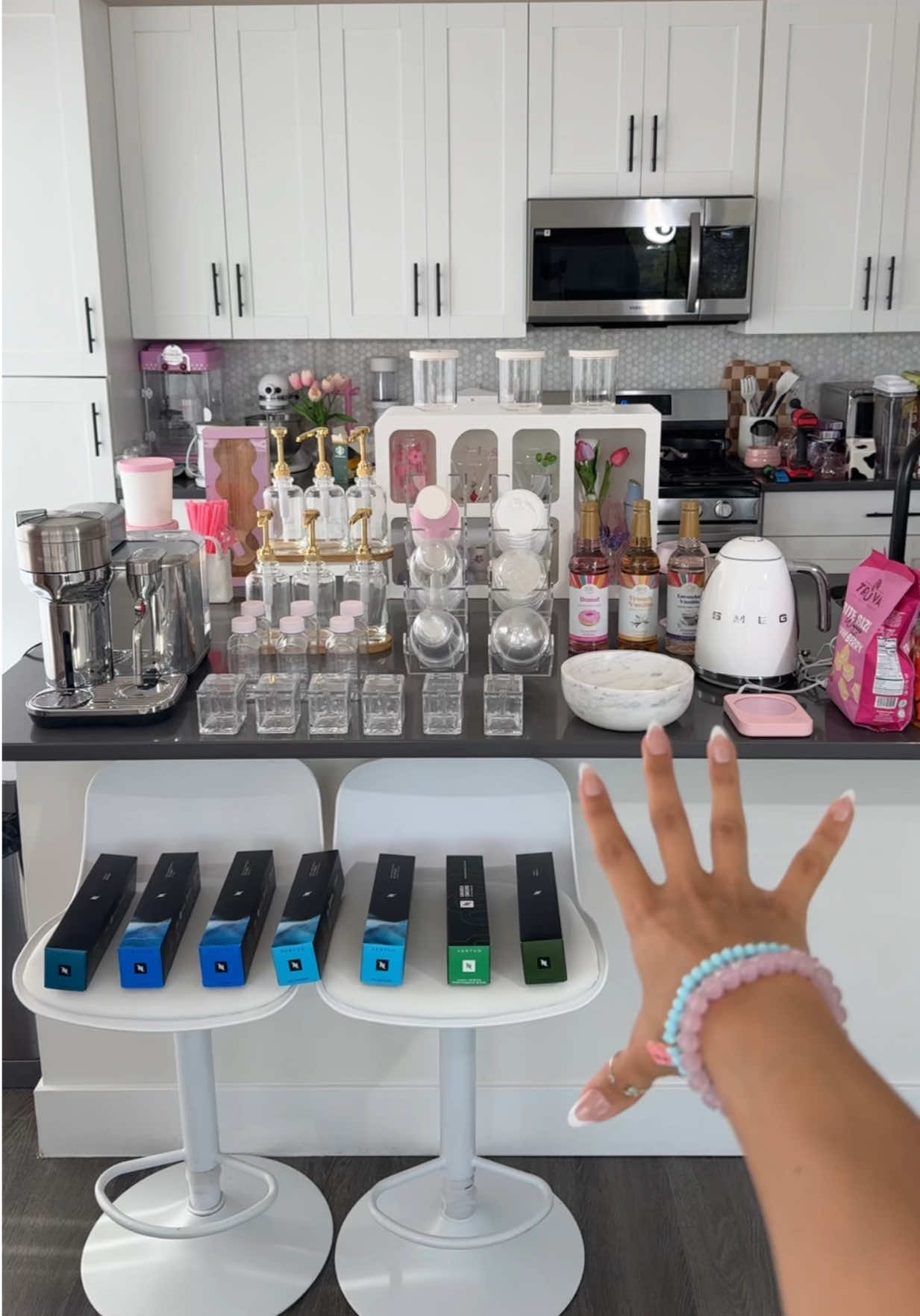 ALMOST done!! Hopefully I don’t eat it all before it goes up 💀 #DIY #organization #snackbar 