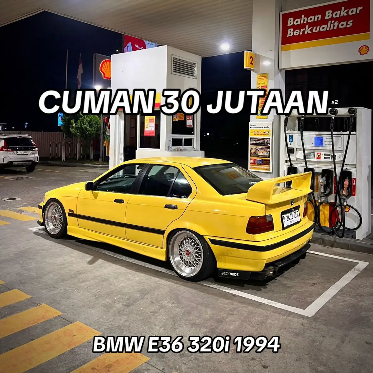 / 0857-1591-3619 BMW E36 320i A/T 1994  M50B20 VANOS __________ -surat komplit stnk, bpkb -pajak on 2026 -kaleng panjang 2030 -warna yellow dakar -manual transmition -body 95% mulus -bumper full mtech -difusser fancywide -wing ltw stage 3 -knalpot eisenmen -mesin sehat halus  -transmisi enak -temperatur aman -kelistrikan normal -ac dingin -kaki kaki empuk -interior ori bawaan bersih wangi -jok racing sparco  -power window fungsi -central lock fungsi -velg BBS RS ring 18 -ban champiro sx 2 -baru ganti oli mesin dan transmisi -sudah full refresh __________ mobil rawatan dan siap pakai dan mejeng Cash Only Check Unit & Test Drive Lokasi : Cileungsi ☎️Contact us - 0857-1591-3619 (Ijul) Open Price : Rp. 69.500.000,- Negotiable Price !!! #fyppppppppppppppppppppppp #foryoupage #bmw #viraltiktok #nostalgia90an 