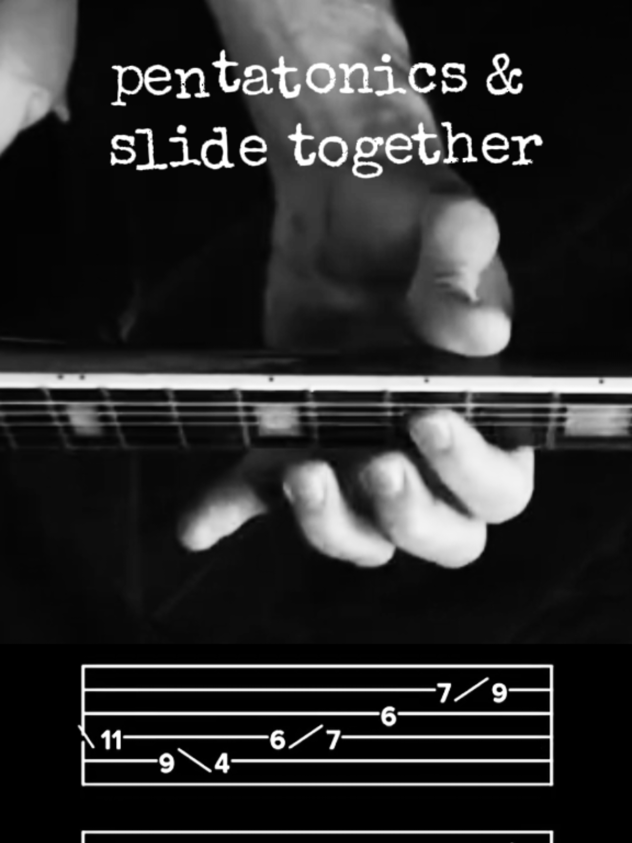 pentatonics and slide together #guitarlesson 
