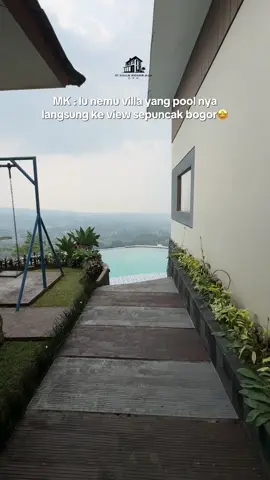 MK : lu nemu villa yang pool nya langsung ke view sepuncak bogor🤩 . Tanya aja dulu siapa tau cocok Wa admin : ‪0838‑3475‑7931‬ . . #divilla_ahmaraja #bogor #villamurahpuncak #puncakbogor #fyp 