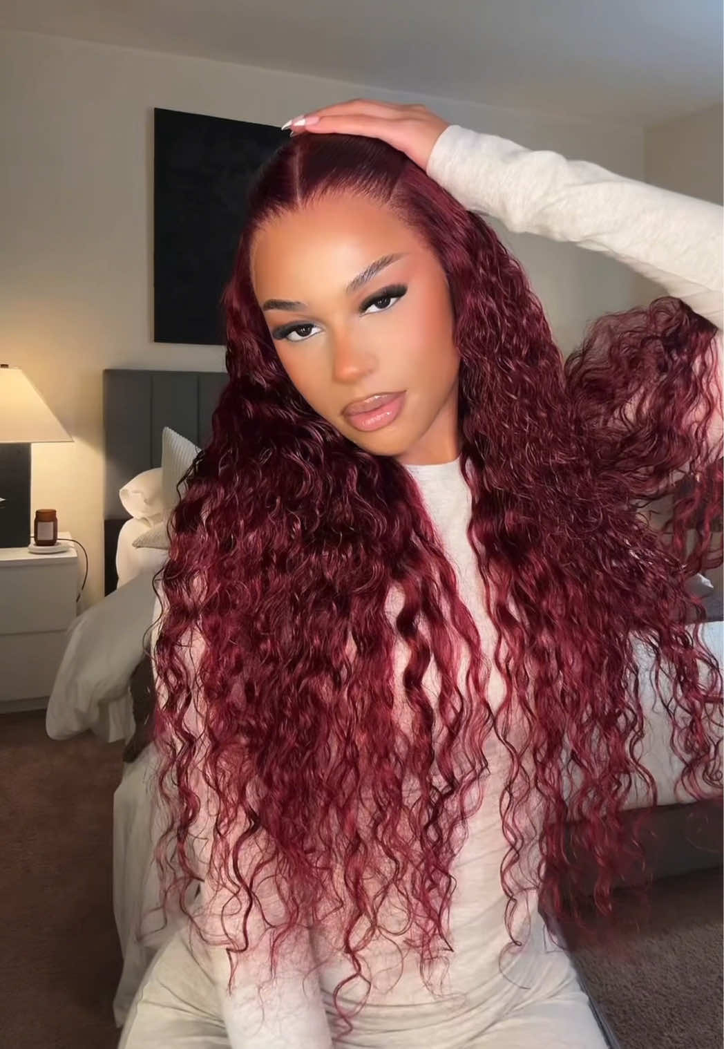 @CheetahBeautyHair $179 for 26 inch 180% density 99J burgundy loose deep wave 13x6 full frontal lace wig ♥️ link in bio #cheetahbeautyhair 