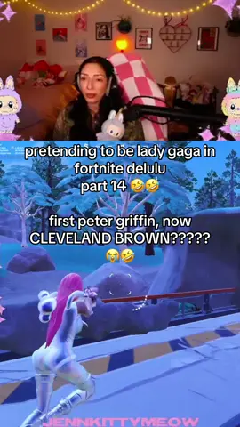 part 14!!!! pretending to be lady gaga on @Fortnite Official’s delulu mode 🤣 PLSSSS BRING THIS BACK EVERY WEEKEND EPIC GAMES! (im begging)  met cleveland brown today in #girlybella & khanada’s delulu cup and we really hit it off 🤣🤣 i think we should hit the studio tbh 😤 you guys want more cleveland and gaga??? 😭 #fortnite #fortniteclips #ladygaga #fyp 