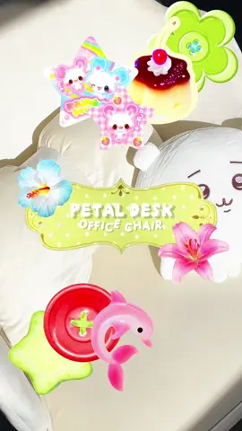 🌷🍮;✩°⋆🌿. It’s so soft and pretty 😼 #officechair #backtoschool #heiseiretro #juminocore #deskchair 