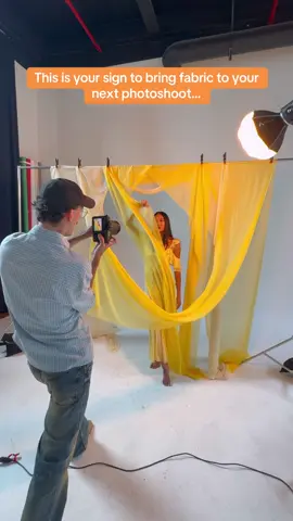 A fan + fabric = magic💛💫✨ 
