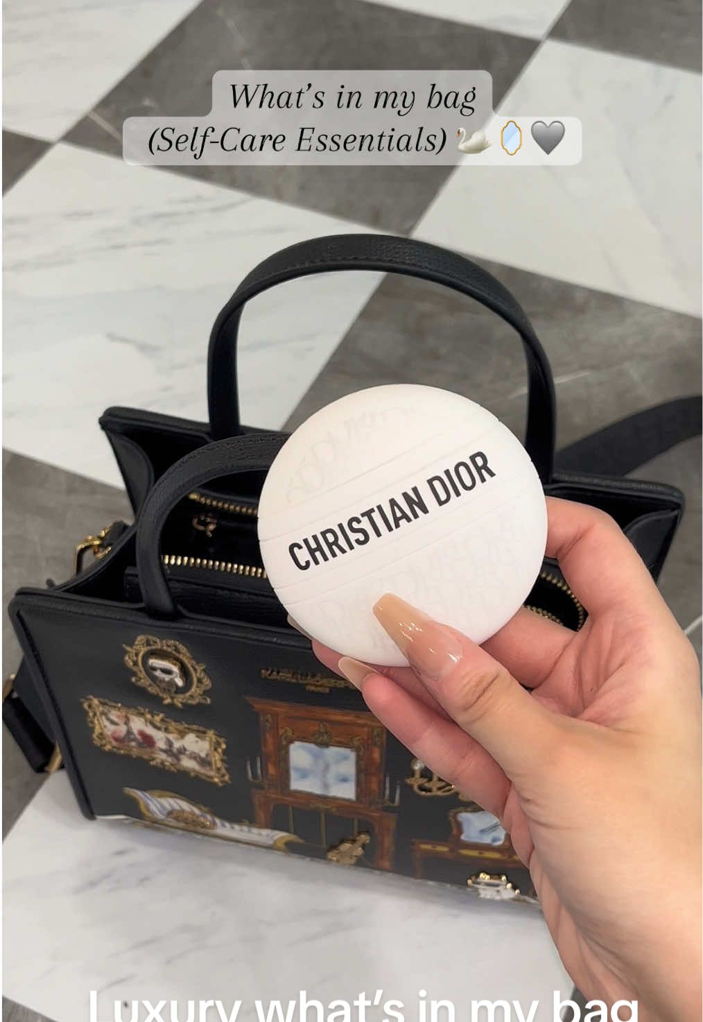 All of my daily essentials 💗✨ #whatsinmybag #luxury #aesthetic #pursedump #quietluxury @Karl Lagerfeld @Diorbeauty @touchland @Naked Sundays @belif USA 