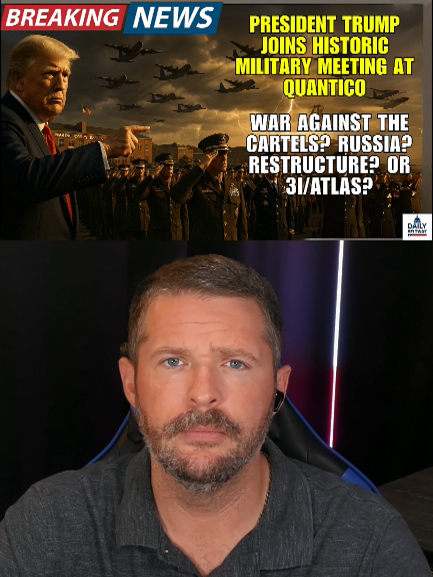 Trump Joins Unprecedented Officers Meeting Is America Planning War or Complete Military Overhaul The most significant military gathering since the Korean War is happening Tuesday at Marine Corps Base Quantico, and President Trump's attendance has Washington buzzing with speculation about the true agenda behind this unprecedented assembly of America's top military leadership. Defense Secretary Pete Hegseth ordered every single one of our nine hundred flag officers to drop everything and report to Virginia, creating a historic moment that could reshape American military policy forever. Three major theories dominate the speculation surrounding this extraordinary summit. First, immediate war preparations targeting Latin American drug cartels and potential Russia confrontation as tensions escalate globally. Recent military strikes against Venezuelan vessels carrying narcotics and Moscow's aggressive troop movements near Ukraine suggest active combat operations may be imminent. The administration's designation of six Mexican cartels as terrorist organizations despite diplomatic protests signals a willingness to pursue military solutions. Second, the mysterious interstellar comet 3I Atlas discovered in July has captured Pentagon attention beyond scientific curiosity. NASA tracking efforts using Hubble and James Webb telescopes align with expanded Space Force capabilities under new executive orders. The comet's approach timing coinciding with this military summit raises questions about space-based defense testing or extraterrestrial threat assessment protocols that could revolutionize military strategy. Third, complete Pentagon restructure into Department of War represents fundamental transformation from defensive to offensive military posture. Leaked White House memos detail mandatory conscription reinstatement, twenty percent increases in live-fire exercises, and eight hundred fifty billion dollar defense budgets focused on combat readiness rather than peacekeeping operations. The logistics alone demonstrate unprecedented urgency as military transport planes ferry top brass from combat zones across Indo-Pacific Europe and Middle East regions. This five million dollar operation pulls generals from active duty worldwide, creating what critics warn represents dangerous concentration of American military leadership vulnerable to hypersonic missile attacks from adversaries. Trump's personal attendance transforms routine briefings into presidential spectacle with global implications. His purge of fifteen senior military leaders this year replaced with administration loyalists suggests loyalty consolidation preceding major policy shifts. The timing coincides with escalating threats from multiple adversaries including China's military buildup, North Korean missile tests, and Iranian proxy activities throughout Middle East regions.  Security measures include Virginia no-fly zones starting Monday, anti-drone technology deployment, and fifty million dollars emergency funding demonstrating the summit's critical importance. Pentagon officials remain tight-lipped about specific agenda items, fueling speculation about whether America prepares for immediate military action, responds to cosmic threats, or undergoes complete strategic transformation. Military families scramble as officers abandon posts with less than forty-eight hours notice, suggesting urgent decision-making requirements that cannot wait for normal bureaucratic processes. The last comparable mobilization occurred during Korean War preparation, indicating similar magnitude threats or opportunities requiring immediate high-level coordination. This historic assembly represents more than administrative meetings as America potentially prepares for paradigm-shifting military operations across multiple domains including terrestrial combat, space defense, and organizational restructure under Department of War framework. #military #usmilitary #usarmy #marines #trump
