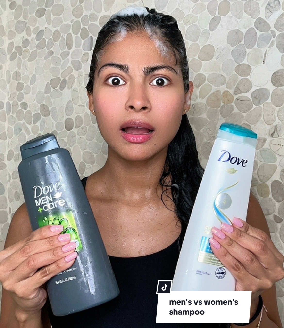 which one won? 🙈💦 #hairwash #hairwashroutine #doveshampoo #shampooreview #haircare #hairtips #hair #beautytip 