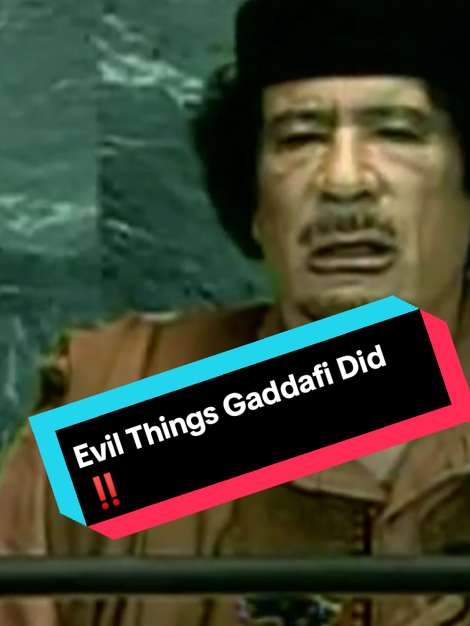 Evil Things Gaddafi Did ‼️😱 . . . . . . . #MuammarGaddafi  #LibyaLeader #AfricaRising  #Revolution #gaddafi 