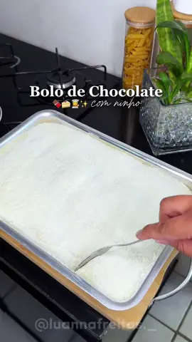 Bolo de chocolate com ninho ❤️ #receitas #bolo #sobremesa #doces #foryour 