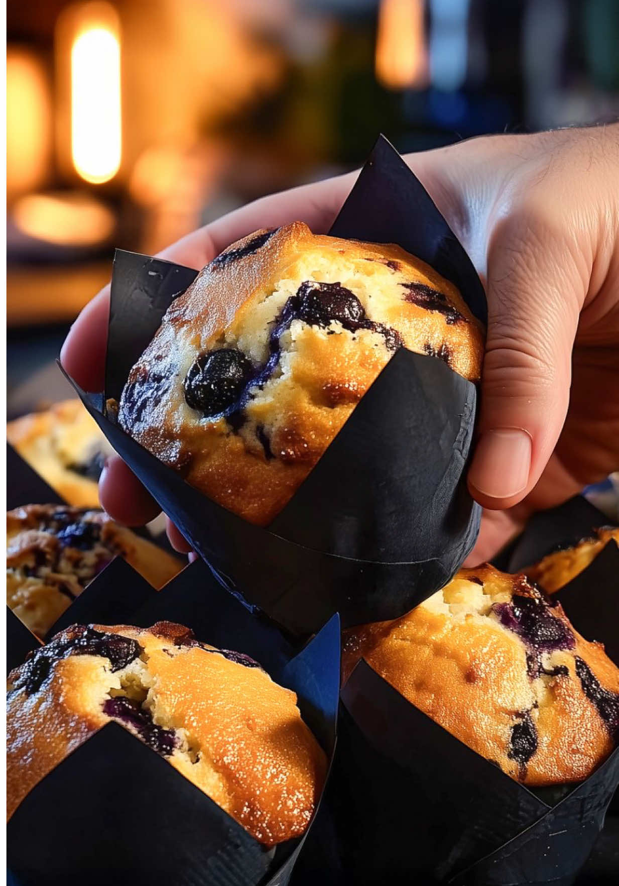 Επαγγελματική συνταγή για Cupcakes με μύρτιλα!! Υλικά 420 γρ. Αλεύρι γ.ο.χ 200 ml Κρέμα Γάλακτος 35% ΟΛΥΜΠΟΣ 150 γρ. Γάλα Ζωής 3,7% ΟΛΥΜΠΟΣ 100 γρ. Βούτυρο Αγελάδος ΟΛΥΜΠΟΣ (λιωμένο) 3 αυγά 200 γρ. Ζάχαρη Ξύσμα από 2 λεμόνια & χυμός από 1 370 γρ. Μύρτιλα + 2 κ.σ. αλεύρι 20 γρ. Μπέικιν πάουντερ Εκτέλεση Χτύπα τα αυγά μαζί με ρη ζάχαρη μέχρι να αφρατέψουν. Ρίξε τη Κρέμα Γάλακτος με 35% Λιπαρά ΟΛΥΜΠΟΣ, το Γάλα Ζωής ΟΛΥΜΠΟΣ & ξύσμα. Πρόσθεσε το μπέικιν, το αλεύρι και ανακάτεψε καλά. Προαθεσε το χυμό λεμονιού το λιωμένο Βούτυρο Αγελάδος ΟΛΥΜΠΟΣ και ανακάτεψε. Ανάμειξε τα μύρτιλα με 2 κ.σ. αλεύρι και ρίξ’ τα στο μείγμα. Γέμισε τα φορμάκια 3/4 το καθένα. Ψήσε σε προθερμασμένο φούρνο στις αντιστάσεις στους 220°C για 10’ και μετά στους 180°C για 25-30’. Άφησέ τα να κρυώσουν & απόλαυσε! 🇬🇧👇🏻 Professional Recipe for Blueberry Cupcakes Ingredients 420 g plain flour 200 ml whipping cream with 35% fat 150 g  Milk  100 g Butter (melted) 3 medium eggs 200 g Sugar Zest of 2 lemons & juice of 1 lemon 370 g Blueberries + 2 tbsp flour 20 g Baking powder Instructions Whisk the eggs with the sugar until fluffy Add the whipping Cream, the Milk the lemon zest and whisk. Mix the baking powder and flour until smooth Add lemon juice, melted Butter and then combine well Toss the blueberries with 2 tbsp flour and fold them into the batter Fill cupcake liners 3/4 full Bake in a preheated oven at 220°C for 10 minutes, then lower to 180°C and bake for another 25–30 minutes Let them cool and enjoy! .@olymposgr  #recipes #livekitchen #thessaloniki #chef #pastry #f52grams #cupcakes #olympos #recipes
