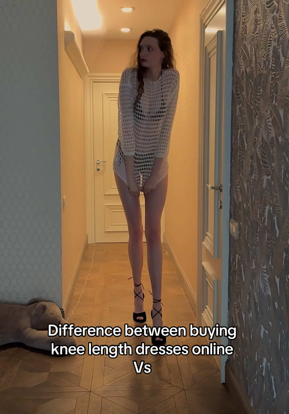 When Tall Girls Buy Mini Transparent Dresses❤️‍🔥 #fyp #tallgirl #minidress #longlegs #heels
