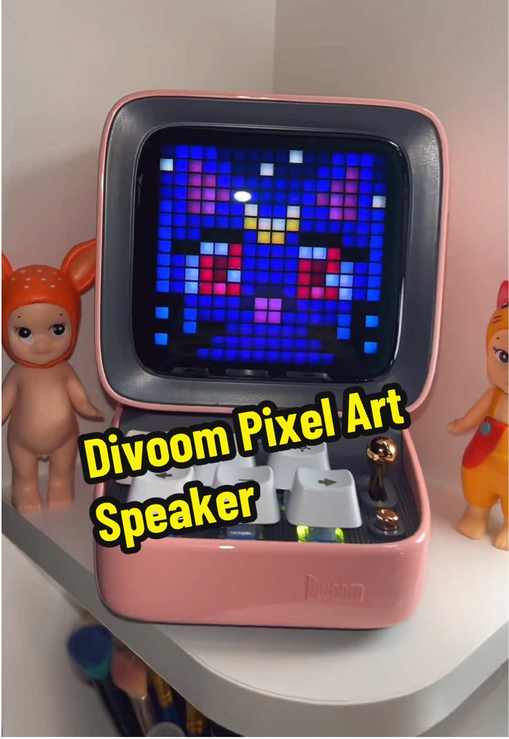 cutest speaker and display EVER!! #fyp #pcsetup #pink #divoom #girls 