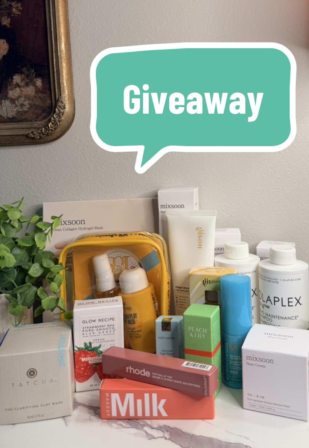 ✨ 10K GIVEAWAY ✨ I cannot believe this account has grown to 10,000 of you!! Thank you so much for supporting me, engaging with my content, and being here 🫶 To celebrate, I’m giving away a HUGE bundle of some of my favorite beauty + skincare products 💕 Rules to Enter: 1️⃣ Be following me here on TikTok 2️⃣ Comment + repost this post 3️⃣ (Optional) For 5 extra entries, follow my ig (linked in my bio) and comment your IG handle so I can verify 💕 Giveaway ends: October 31st at 11:59 PM EST Winner will be contacted via TikTok DM + tagged in a post. If the winner does not respond within 48 hours, I will choose a new one.  Here’s what you’ll win: 🌟 Sol de Janeiro travel set 🌟 Gisou Honey Milk 5-in-1 Styling Cream + Hair Perfume 🌟 Olaplex No. 4 & No. 5 (for fine hair) 🌟 Tatcha Clarifying Clay Mask 🌟 Glow Recipe Strawberry Blur Drops 🌟 Estée Lauder Advanced Night Repair Eye cream 🌟 Peach & Lily Wild Dew Treatment Essence 🌟 Rhode Peptide Lip Tint in Salty Tan 🌟 Milk Makeup lip balm 🌟 Moroccanoil Texture Powder 🌟 Mixsoon skincare set GOOD LUCK MY ANGELS 💖 and thank you again for helping me hit this milestone, it means so much to me!! 🥹💫 #giveaway #skincare #beauty #makeup #haircare 