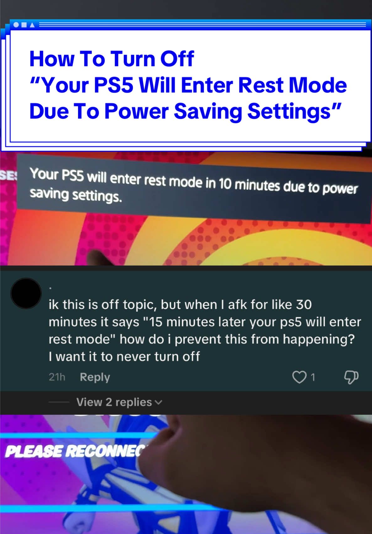 How To Turn Off “Your PS5 Will Enter Rest Mode Due To Power Saving Settings”  #ps5 #gaming #fyp #fypシ #howto 