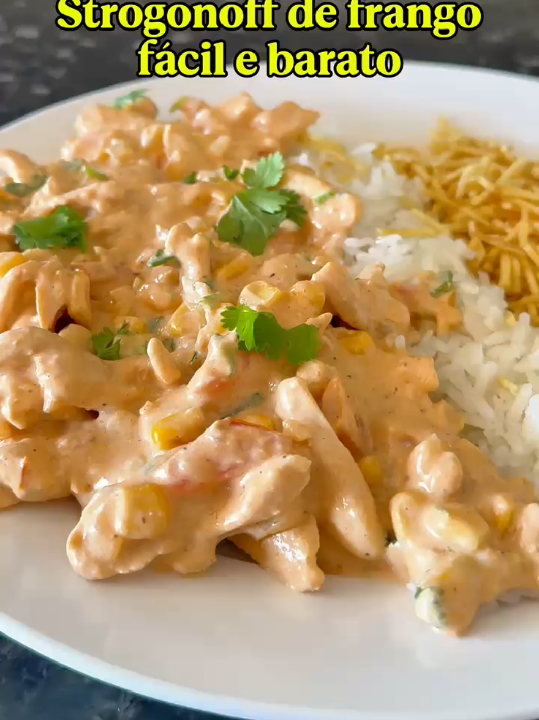 Strogonoff de frango, rápido e fácil #strogonoff #frango #receita #receitasimples #receitafacil 