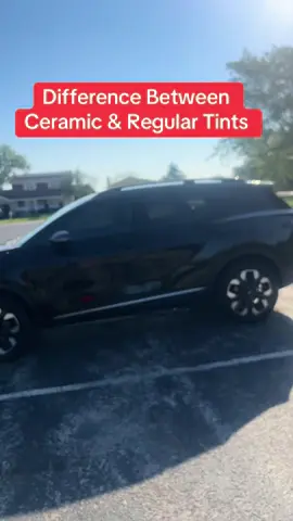 Can you tell the difference ?🤔#tints #ceramictint  #windowtinting #comparison #tintedwindows 