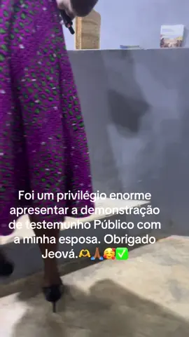 Foi um prazer enorme apresentar essa demonstração de testemunho público com a minha esposa. Obrigado Jeová… 🫶🥰👏🙏🏾🤝✅😌❤️