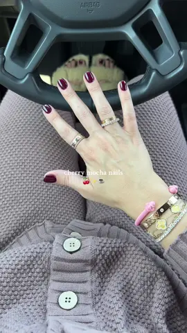 Cherry mocha fall nails! #fallnails #nailinspo #dndgelpolish #tiktokshop #cherrymochanails 