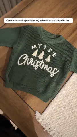 Can’t wait to take a photo of him with the tree in this crew! #babysweater #newbornsweater #toddlersweatshirts #babyfirstchristmas #baby1stchristmas🎄 