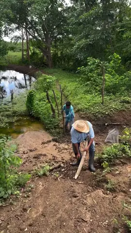 Para que no se salgan los peces #traqui #campensinoqueserespete #campesino 