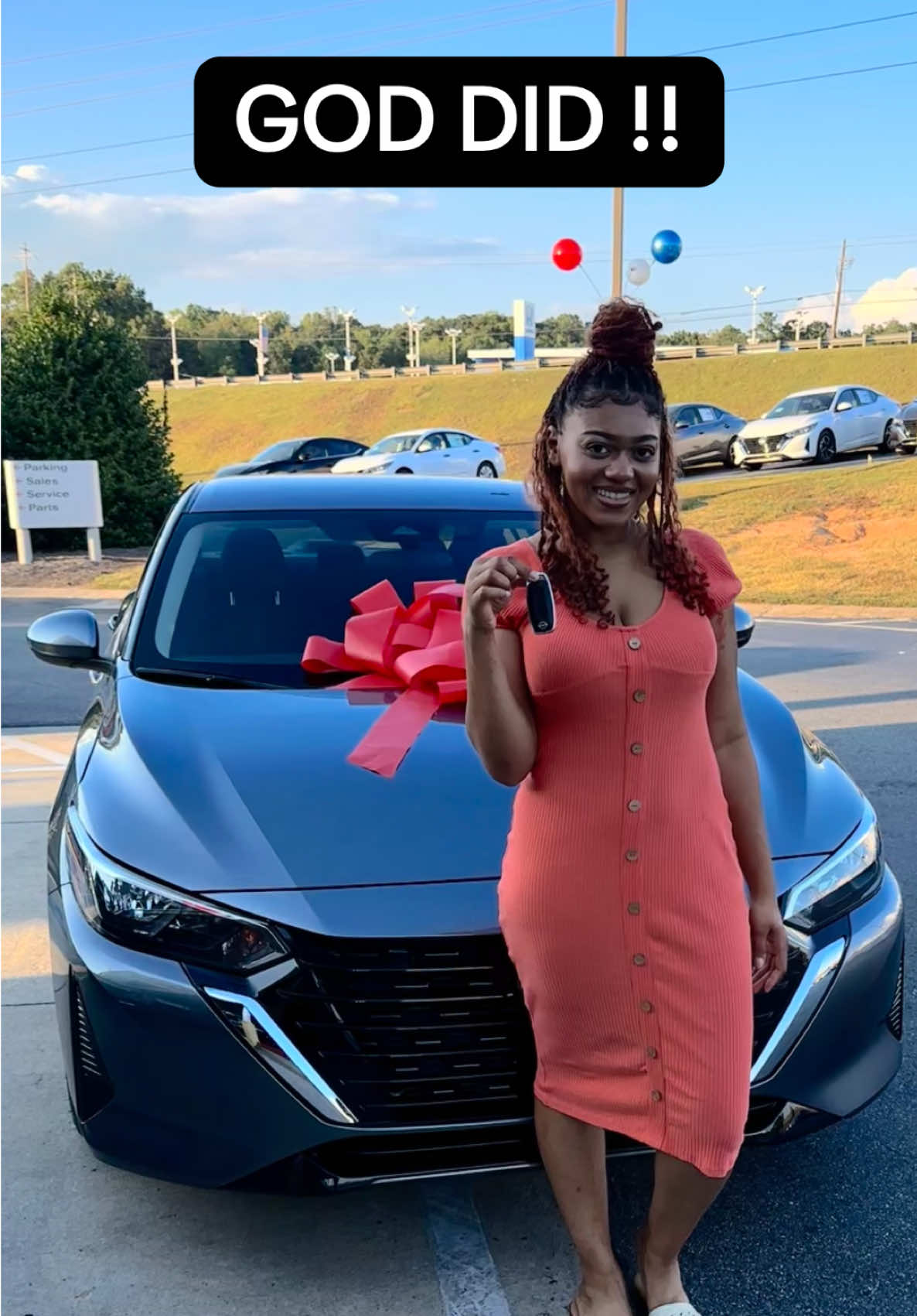 Got into an accident on 09/20/25 and got a new car on 09/27/25 a brand new 2025 Nissan Sentra NO MILES !!! #goddid #newcar #nissan #sentra #atlanta 
