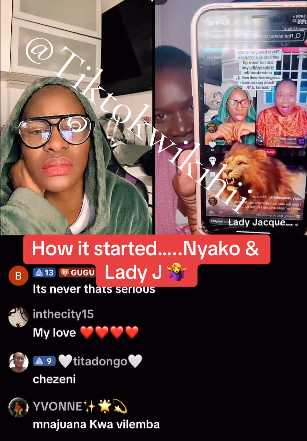 The tension was rising 😂😂😂 #tiktokwikihii #nyako #ladyjaquelyne #cindybaibe💕 