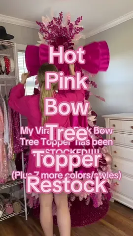 Bows. Bows and more bows…. I feel like I hit the jackpot with these pretties 😍 I love the hot pink of course but the pearl detail ones are just next level! Hurry and grab them while you can! Links in bi0  #viralchristmasfind #pinkchristmasaesthetic #pinkchristmas #pinkchristmasdecor #christmastreetopper 