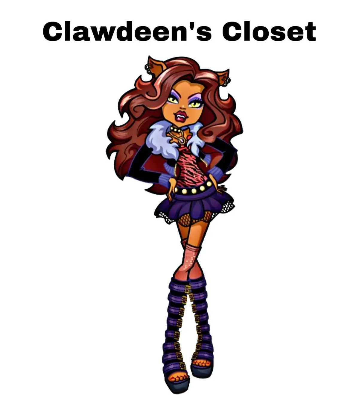 What I think Clawdeen would wear if she were Gen Z… dare I say this is the best closet so far🖤💜💚#clawdeenwolf #monsterhigh #fashion #styleinspo #fyp 