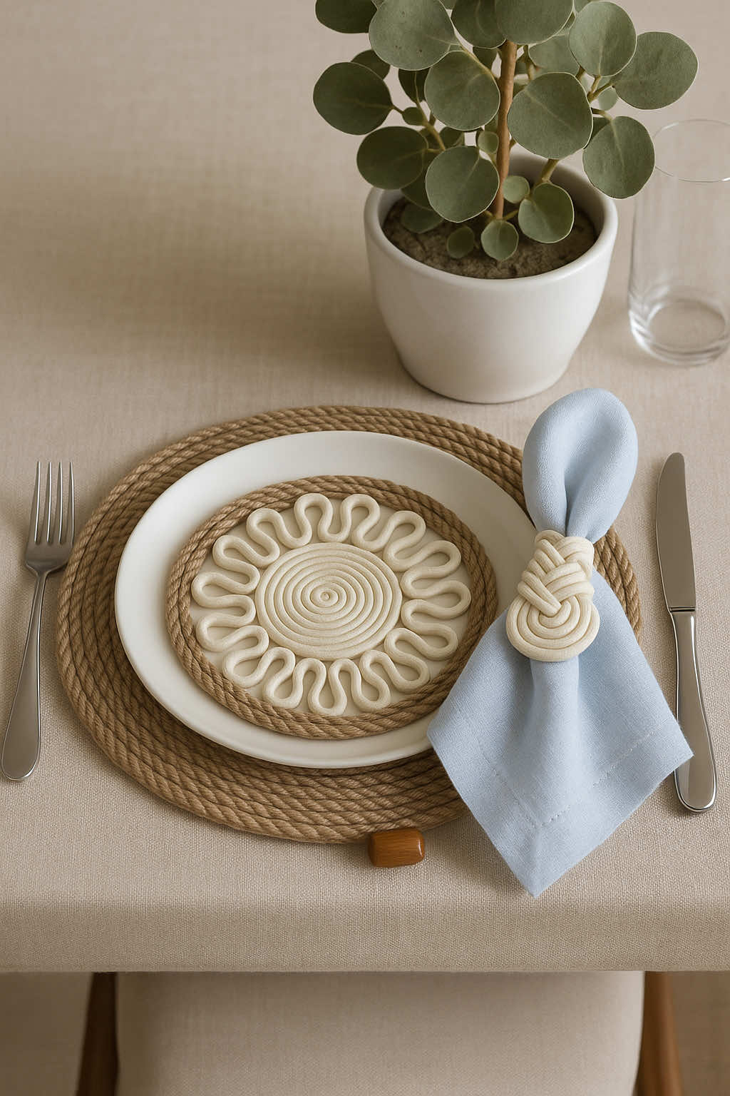 Diy Lugar Americano Rústico #DIY #lugaramericano #sousplat 