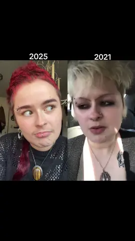 #duet with @iniquitous this is so fun to duet every once in a while to look back at my progress in my career & personal life 😭 the very start of cosmetology school was SO hard for me personally but now I am so cheesed to be where I am 🫶 yay yay yay yay  #cosmetologist #hairstylist #butch #onthisday 