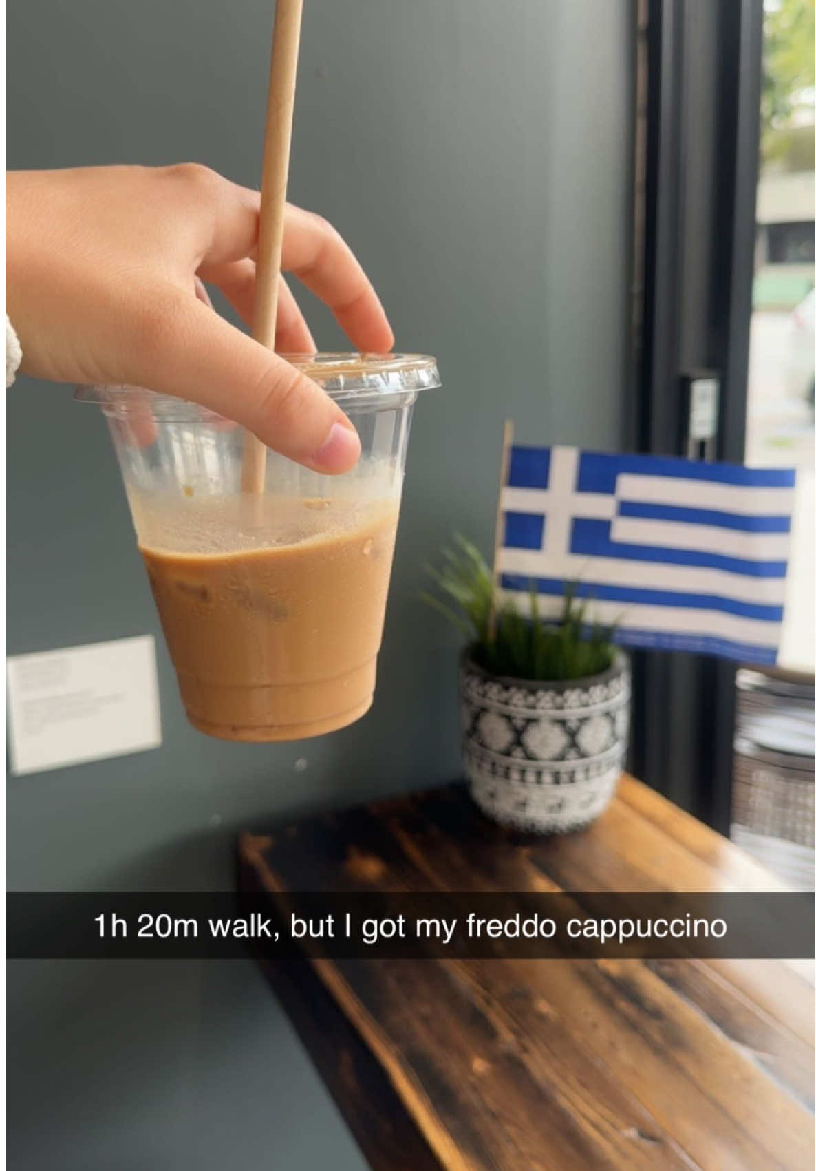 Would walk again #greek #vancouver #freddocappuccino #greekcoffee #greekfood 