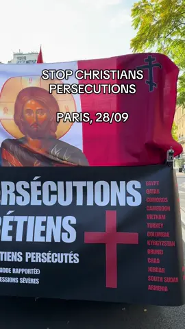 Manifestation contre la christianophobie, paris 28 septembre 2025 #tiktokchretien #orthodoxy #jesus #☦️ #orthodoxchristian 