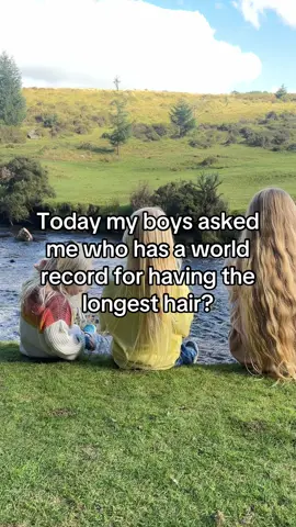 Today some of my boys asked about world record holders, and wanted to know who has the longest hair? We loved looking up all the crazy and unique ways to be a record holder we also came across some real life rapunzels! I don’t think they are going to break any world records just yet but it’s inspired them! #longhair #boyswithlonghair #hairtok #blondehair #bigfamily 
