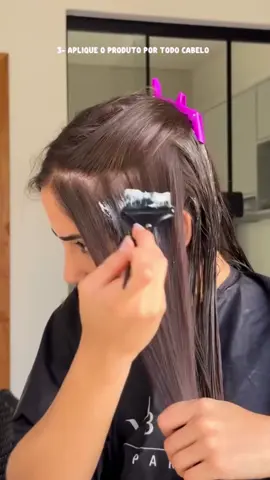 Passo a passo da progressiva Fashion Gold 😍  #cabelos #dicasdebeleza #dicas #cabeloslongos 