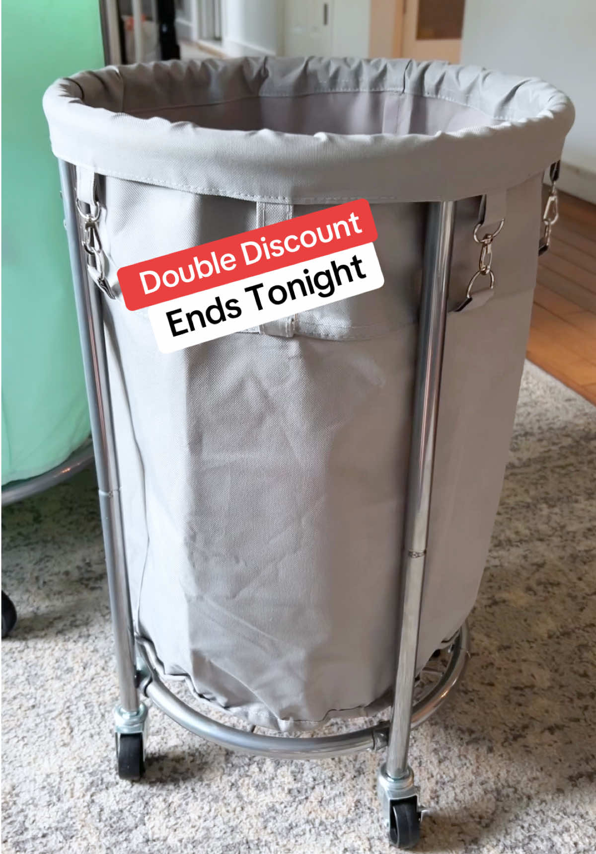 This rolling laundry cart is so cute to look at that you won’t wanna roll it out of sight even though you can. It comes in three different sizes and six different colors and is on a huge discount right now! Don’t miss the sale!  laundry basket Laundry Storage Organizer rolling laundry basket laundry baskets laundry hamper
