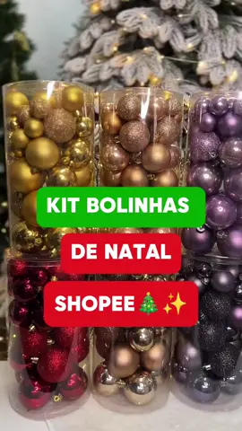 aproveite antes que os preços aumente ✨🎄🥰 #natalfeliz #enfeitesnatalinos #kitbolinhas 