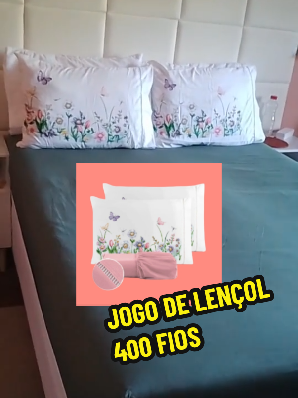 🏡 Jogo de Lençol 400 fios #lençol #cama #borboleta 
