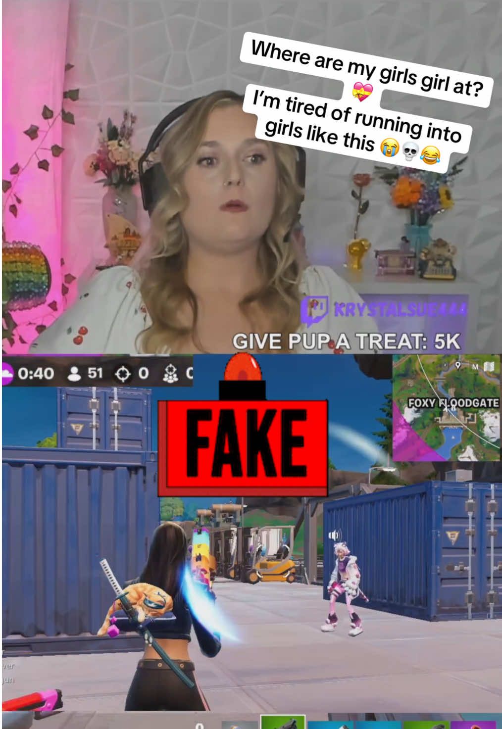 Where are my girls girls at? 💝 I was so over it if you can’t tell 😂 #girlsgirl #fortnite #fortnitedelulu #newfriends #goodvibesonly 