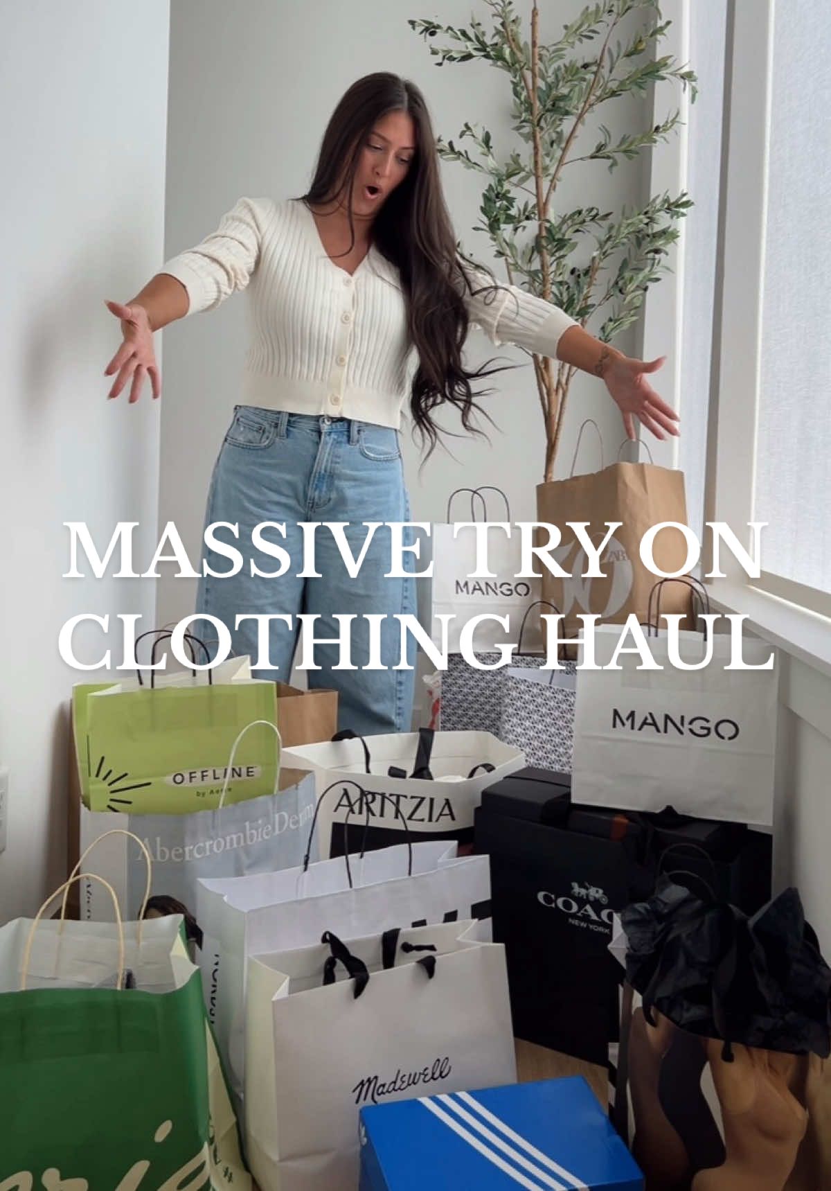 Replying to @Hailey♡ let’s get into a massive haul! 🫶🏼 So excited to experiment with style again. Let me know what I should keep!  #shoppinghaul #mallhaul #clothinghaul #fallfashioninspo #weightlossjouney 