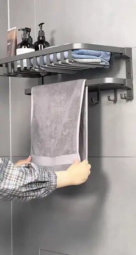 Giá Treo Khăn Để Đồ Phòng Tắm Đa Năng Chất Liệu Nhôm Có Móc Treo Đồ Nhiều Kích Thước#xuhuong #thinhhanh #giadungtienich 