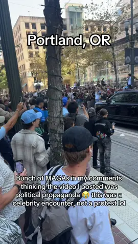 So trapped in politics you can’t see the difference between a fan fair and a protest lol #portland #oregon 