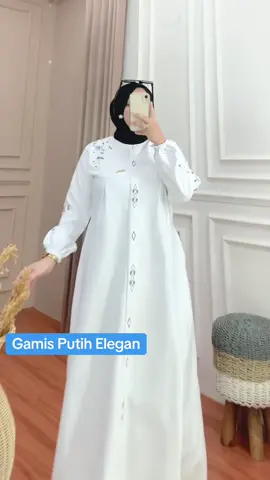 KANAYA DRESS Gamis bahan katun twis tebal #gamisputih #gamisumroh #gamishaji #gamisputihelegan #gamisseragaman 