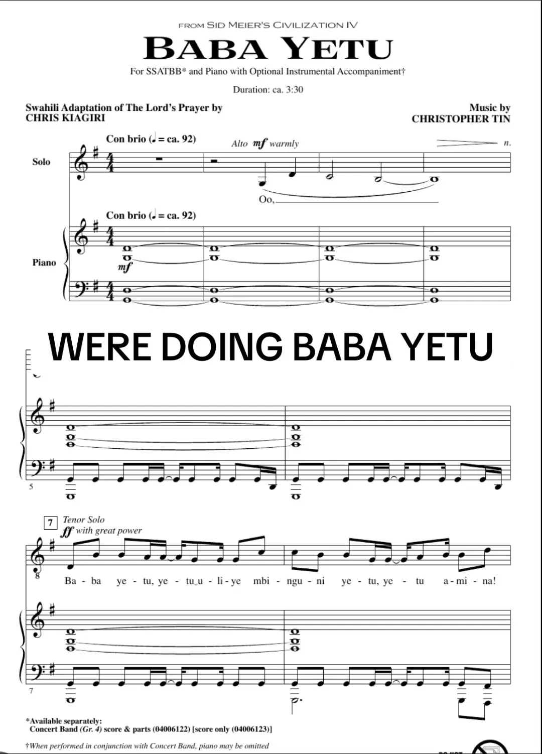 #choir #choirtok #yay #babayetu #music 