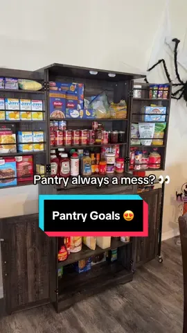 Built this pantry myself + it’s under $200 👏✨ #pantrystorage #tiktokshopcreatorpicks #organizationhacks 