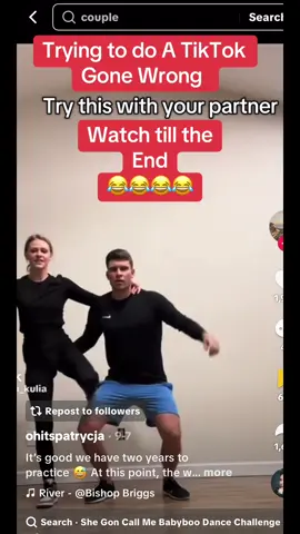 Yea we tried this partner Challenge and failed  but we gonna keep trying couple goals ❤️❤️❤️ #foryoupage❤️❤️ #allfollowerseveryone #couplegoals❤️ #allforyoupagetiktok #tiktokgonewrong🤦🏾‍♀️🤣fyp 