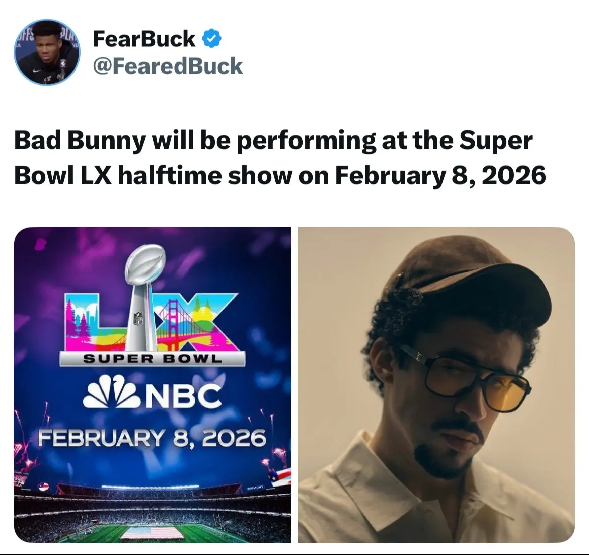 Bad Bunny will be performing at the Super Bowl LX halftime show on February 8, 2026 #badbunny #learnfromperryblog #SuperBowl 