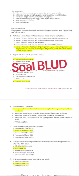 Soal BLUD  #BLUD  #TesBLUD #Nakes  #honorer  #tespppk 