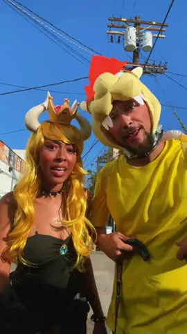 Bowser & Bowsette 🖤 #supermario #bowser #bowsette #cosplay #explore 