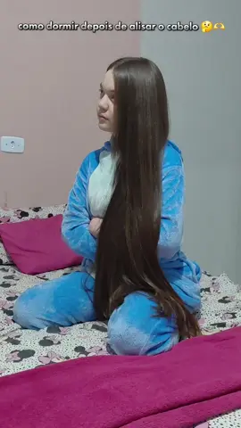 como dormir depois de alisar o cabelo 🤔 🫶  #cabelo #cabelolongo #hairtutorial #hairtok #fy 