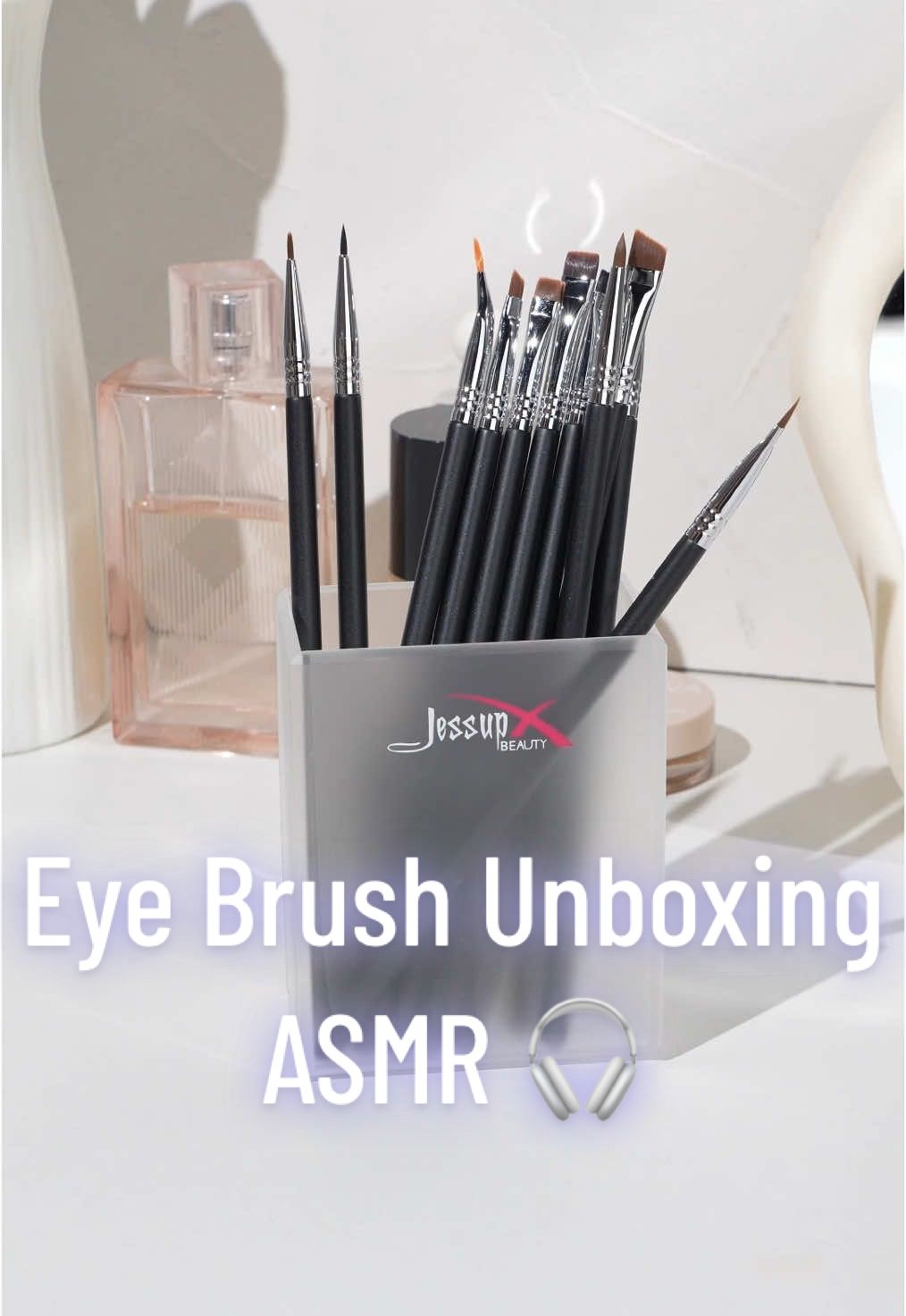 Look At These PERFECT Brush Shapes! 👁️ | Eye Brush Unboxing 🎧 #jessupbeauty #jessupbrushes #makeupbrushes  #eyebrushes #makeuphacks #makeuptutorial #makeuplover #eyelook #eyeshadowtutorial #MakeupRoutine #MakeupEssentials #GRWM #unboxing #asmr #tiktokmademebuyit 
